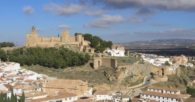 Static view on Alcazaba fortress in Antequera, Andalusia, Spain

