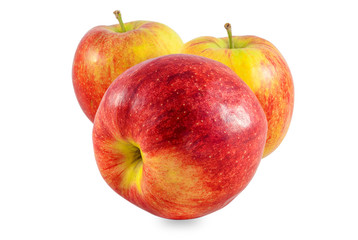 Fresh red apple isolated on white background. With clipping path