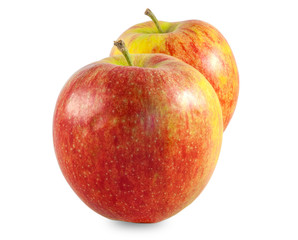 Fresh red apple isolated on white background. With clipping path