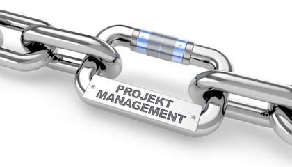 projektmanagement / Chain / Metal / 3d