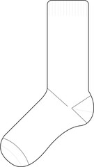 Sock Line Drawing Fashion Template - 136795320