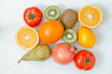 Naklejka na ściany i meble Fruits and vegetables