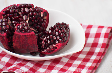 Ripe pomegranates. Healthy fruit