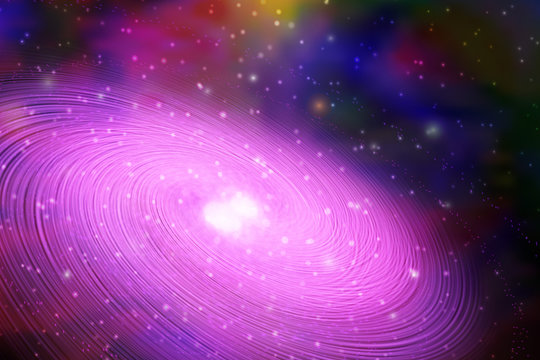 Galaxy in space. Cosmic vector illustration.