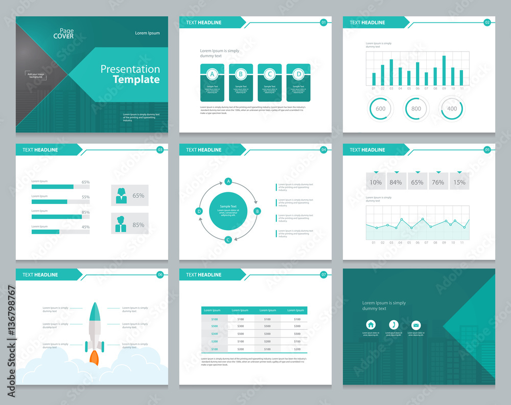 Poster presentation background design template with infographic elements design for brochure, annual report