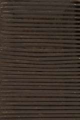 Rusty grille of air conditioner system on the wall