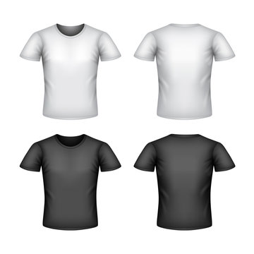 Male t-shirt isolated on white vector
