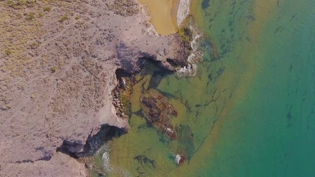 Aerial nature landscape picturesque mediterranean sea coast