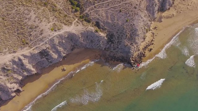 Aerial nature landscape picturesque mediterranean sea coast