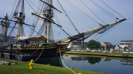 The ship at the shipyard, Salem, Massachusetts, USA