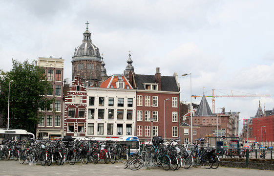 View from central station in Amsterdam