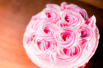 Cupcake Cute Pink Rose Valentine's Day gift.