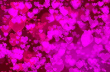 Background of heart bokeh for valentine's day concept