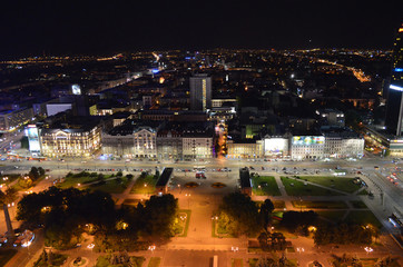 Warszawa letniej nocy/Warsaw by summernight, Mazovia, Poland