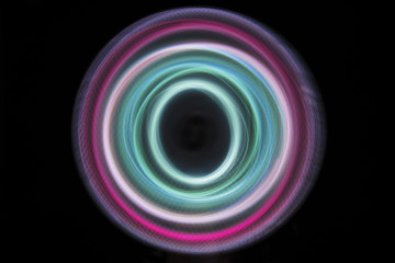 Colorful glowing wheels