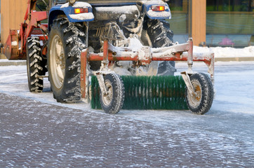 Obraz premium Snow removal tractor.