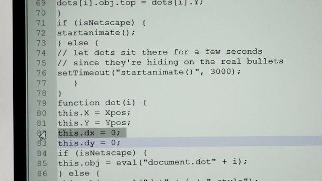 On the screen of monitor using the mouse cursor is allocated text for editing and page scrolling is performed. A large number of rows of symbols.