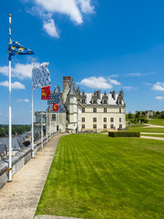 Fototapeta premium Chateau Amboise, Chateau d'Amboise, Amboise Schloss, Kapelle St Hubert, Departement Indre-et-Loire, , Amboise sur Loire, , Frankreich