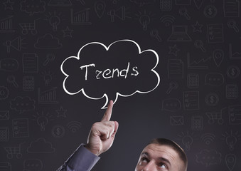 Business, Technology, Internet and marketing. Young businessman