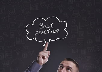 Business, Technology, Internet and marketing. Young businessman