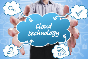 Business, Technology, Internet and marketing. Young businessman