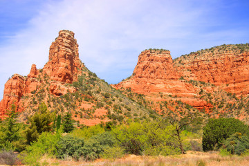 Fototapeta na wymiar Red rock mountains in Sedona ,Arizona