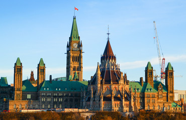 Obraz premium Parliament Hill and the Canadian House of Parliament
