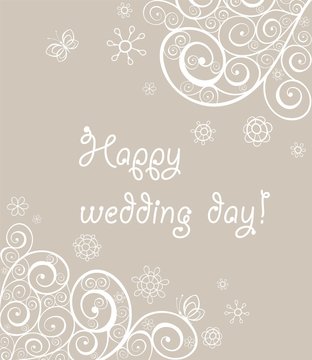 Beautiful lacy wedding greeting