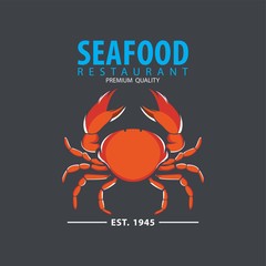 Set of seafood logo template