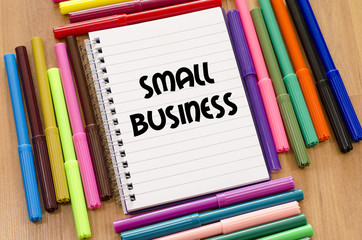 Small business text concept