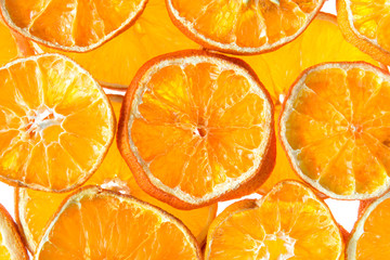 Background from slices of orange fruit