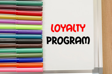 Loyalty program text concept