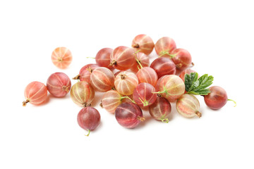Gooseberries fruit isolated on a white