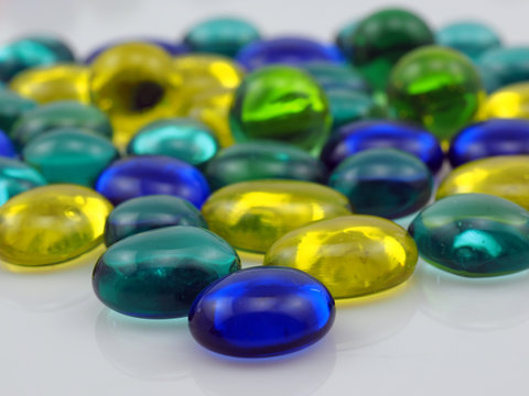 Bunte Glassteine