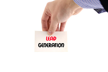 Lead generation text concept