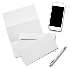 envelope letter card paper mobile phone tablet pen pencil templa