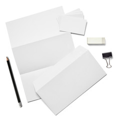 envelope letter card paper clip pencil template business