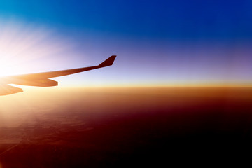 Amazing view from airplane in the morning