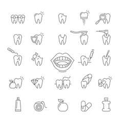Set of dental icons.
