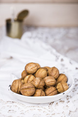 Cookies nuts with condensed milk
