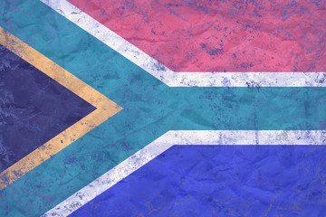 Fototapeta na wymiar Grunge South Africa flag pattern