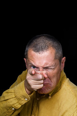 Obraz premium male Portrait with grotesque emotions