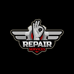 Service Repair logo icon vector.