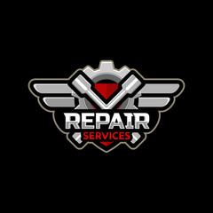 Service Repair logo vector.