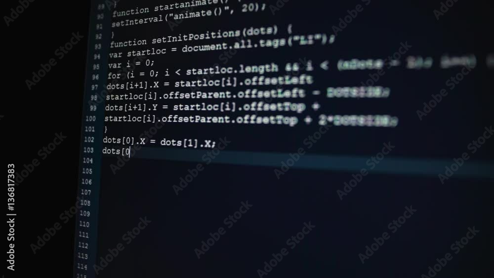 Fototapete Computer class. On the monitor initial codes are entered. When developing the software by several developers, it is better to adhere to one standard of coding.