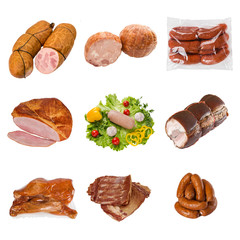 set of a different meat products