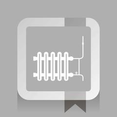 radiator white icon vector