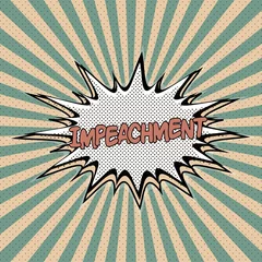 Door stickers Pop Art Declaration of impeachment pop art