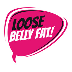 loose belly fat retro speech balloon