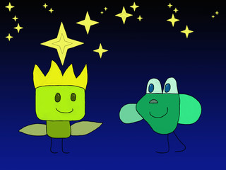 Creatures by night
Digital drawing. Inspired by children`s drawings.